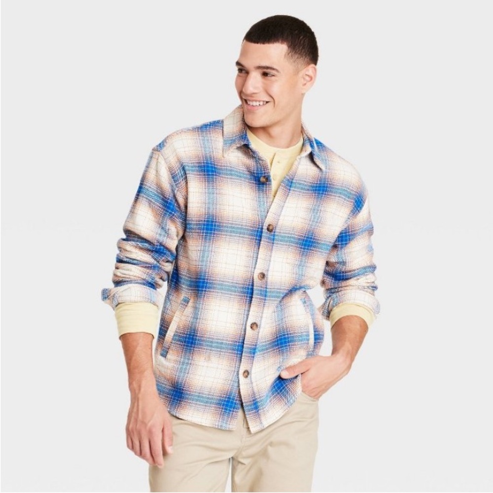Men's Heavyweight Flannel Long Sleeve Button-Down Shirt-Goodfellow & Co
Sky Blue